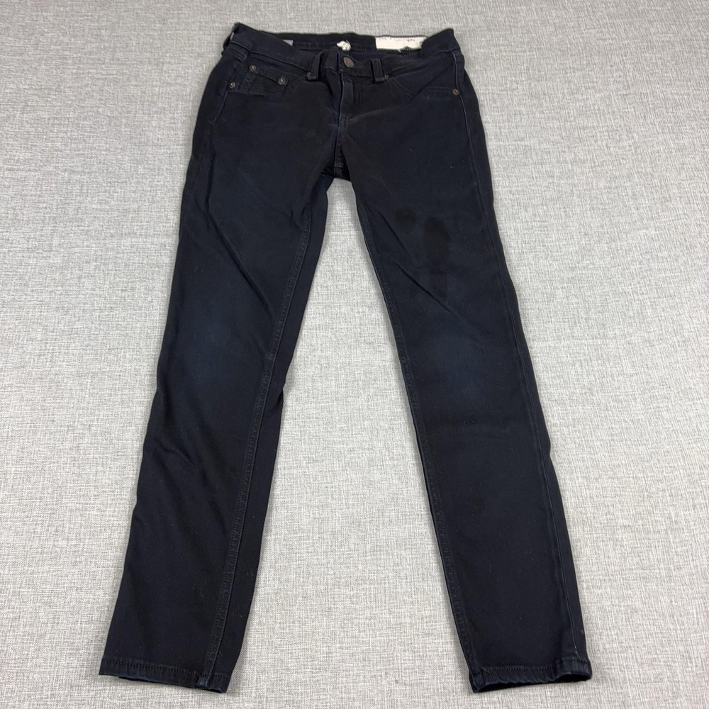 Rag‎ & Bone/JEAN Jeans Womens 26 Black Dark Wash Slim Jegging Stretch Denim
